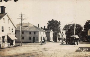 Hampden ME Fireworks Store Trolley Real Photo Postcard