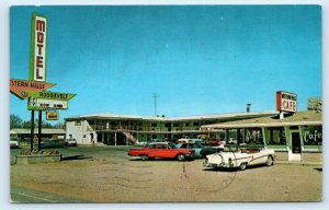 ROOSEVELT, UT Utah ~ Roadside WESTERN HILLS MOTEL c1950s Cars Postcard