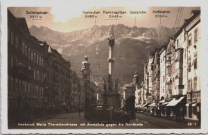 Austria Innsbruck Maria Theresienstrasse Vintage RPPC C143