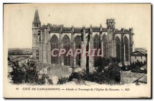 Old Postcard Cite De Carcassonne apse and transept From & # 39Eglise St Nazaire