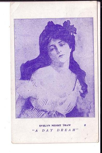 Evelyn Nesbit Thaw, Actress Model Postcard Used Goderich to Clinton Ontario 1907