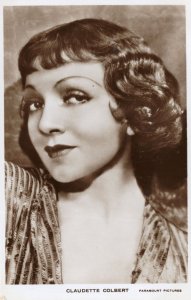 Claudette Colbert Paramount Pictures Film Star Real Photo Movie Postcard