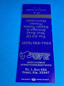 Vintage Matchbook: Starboard Way Co, Grant, AL Alabama MB159