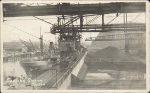 Balboa Panama canal Coaling Station c1920 Real Photo Postcard