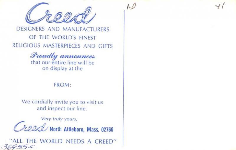 Creed Advertising Unused 