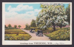 Postcard, United States, Frederic WI, Greetings from Frederic