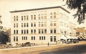 Waterville ME Street View F. H. Brown & Company Old Car Trolley Tracks RPPC