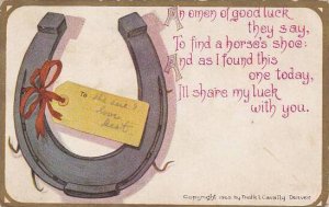 Fred Cavally Deluxe Series Omen of good luck Horseshoe 1910