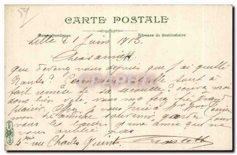 Old Postcard The Lille University