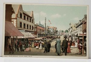 Ocean Park California Pier Avenue Vintage Postcard G9