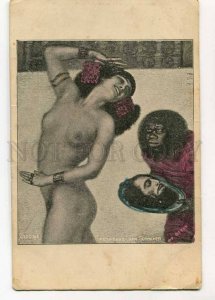 3072535 NUDE Salome BELLY DANCER & Black Slave by STUCK vintage