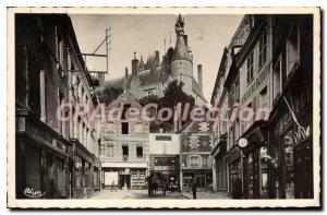 Postcard Old Gien Rue Du Pont Du Chateau And Turrets
