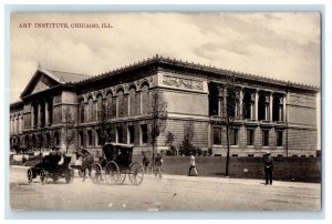 c1910's Art Institute Building House And Carriage Chicago Illinois IL Postcard