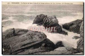 Old Postcard Penmarch La Roche Saint Guenole or were abducted the five victims