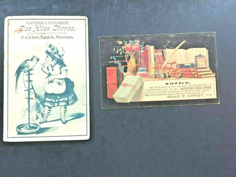 Lot of 2- Bee Hive Stores, Philadelphia & Kutztown Book Store, PA