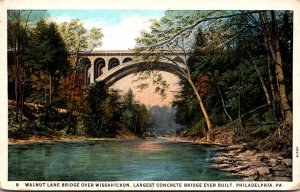 Pennsylvania Philadelphia Walnut Lane Bridge Over Wissahickon Creek Curteich