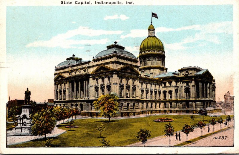 Indiana Indianapolis State Capitol Building 1925