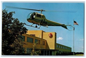 c1960 Serving Around Fort Worth-Dallas Helicopters Hurst Texas Vintage Postcard