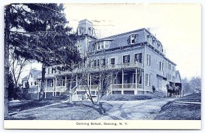 1908 Ossining School Building Historical Landmarks New York NY Posted Postcard