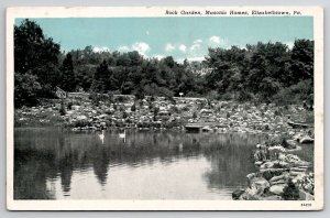 Elizabethtown PA Rock  Masonic Homes Rock Garden Pennsylvania Postcard F25