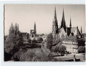 Postcard St. Paulus Kirche mit Münster, Strasbourg, France