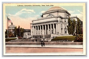 Vintage 1920's Postcard - Library Columbia University New York NYC