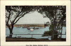 Sydney Harbour New South Wales NSW Australia Rose Bay Tinted Real Photo PC