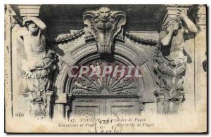 Postcard Old Puget Toulon Caryatids