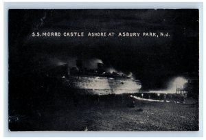 Ss Morro Castle Ship Ocean Liner Wreck Asbury Park NJ New Jersey Postcard (FK13)