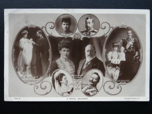 Royalty Family Portrait A Royal Souvenir H.M. KING EDWARD Vll c1909 RP Postcard