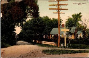 Massachusetts Ma Postcard - Egypt - Scituate - Street Scene