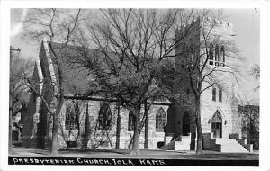 Iola Kansas~Presbyterian Church~1950s Real Photo Postcard~RPPC