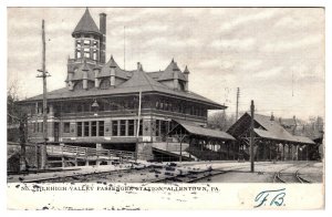 1906 Lehigh Valley Passenger Station, Allentown, PA Postcard
