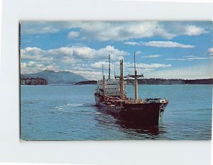 Postcard Alaska Steamship Company cargo freighter Alaska USA