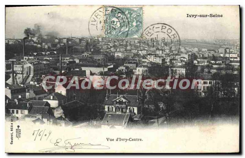 Postcard Old Ivry Sur Seine D'Ivry View Center