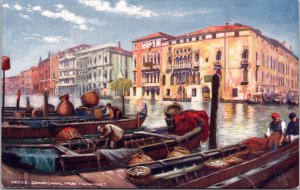 Postcard Italy Venice Tuck 7038 - Grand Canal from Fishmarket