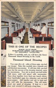 Burlington Railroad Dining Car Thousand Island Dressing Recipe PC AA61400