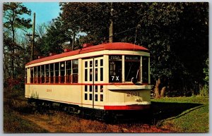 Vtg East Haven CT Branford Trolley Museum Montreal Lightweight 2001 Postcard