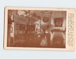Postcard Abigail At The Bar, The Silvermine Tavern, Silvermine, Connecticut