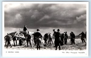 RPPC Helping Hand Troops help French Farmers British War Office WWII Postcard