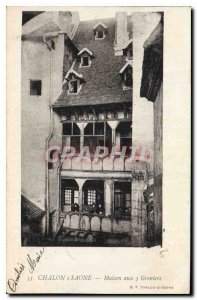 Postcard Old House Chalon Saone to 3 Granaries