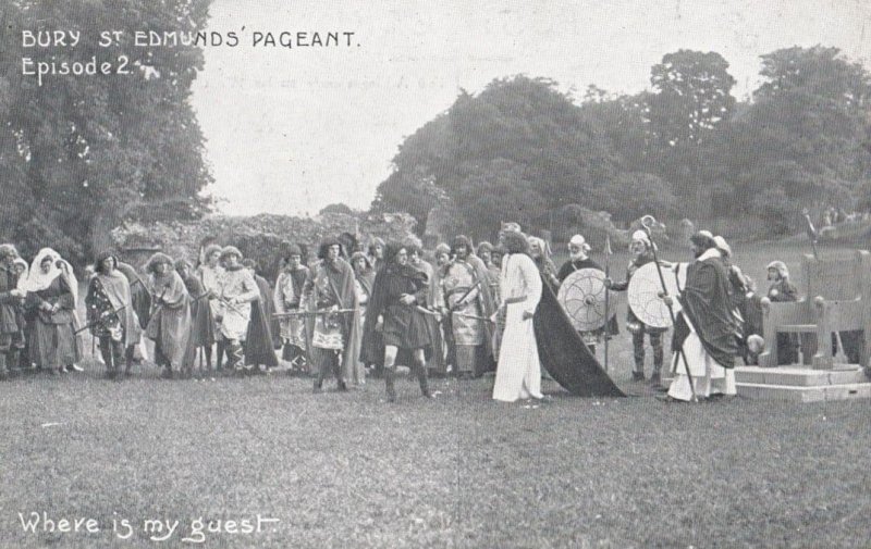 Medieval Feast Where Is My Guest Bury St Edmunds Pageant Suffolk Old Postcard