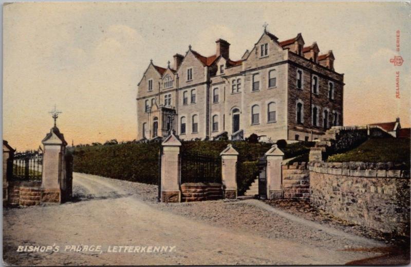 Bishop's Palace Letterkenny Ireland c1910 Antique Postcard D40