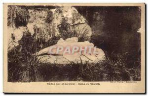 Nerac - Statue Fleurette - Old Postcard