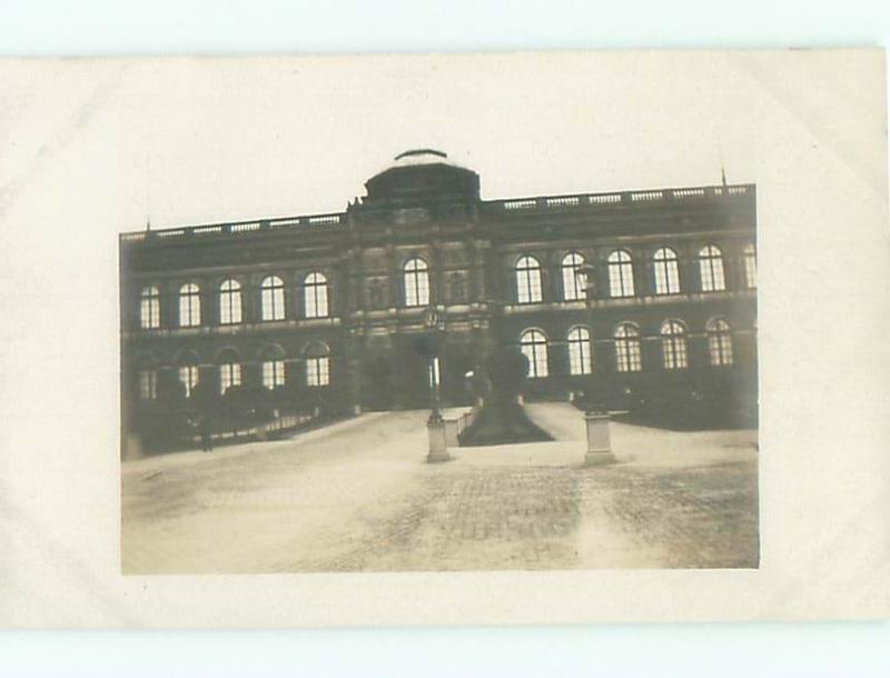 Old rppc BUILDING SCENE Architecture Postcard AB1089