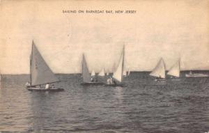 Brnegat Bay New Jersey birds eye view multiple sailboats antique pc Z42826