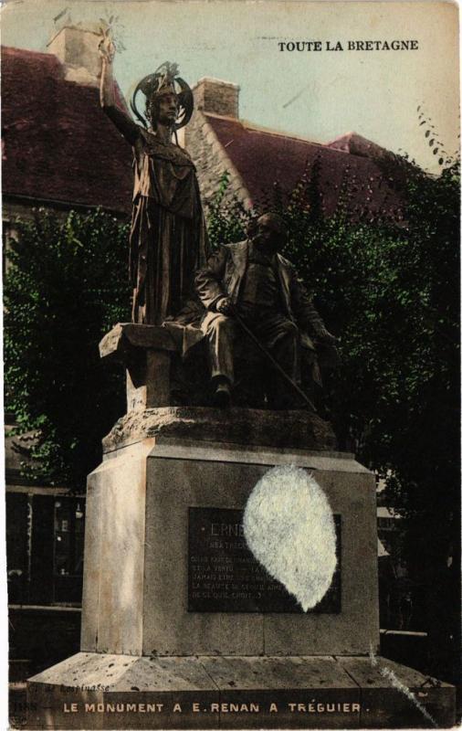 CPA TRÉGUIER-Le Monument a E. Renan (231475)