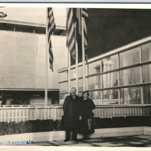 1937 Paris Exposition RPPC American Pavilion Real Photo Expo Czechoslovakia A6