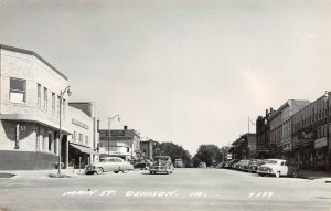 LP71 Denison  Iowa Postcard RPPC Main St