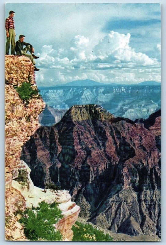 Phoenix Arizona Postcard North Rim Grand Canyon Bright Angel Point c1960 Vintage